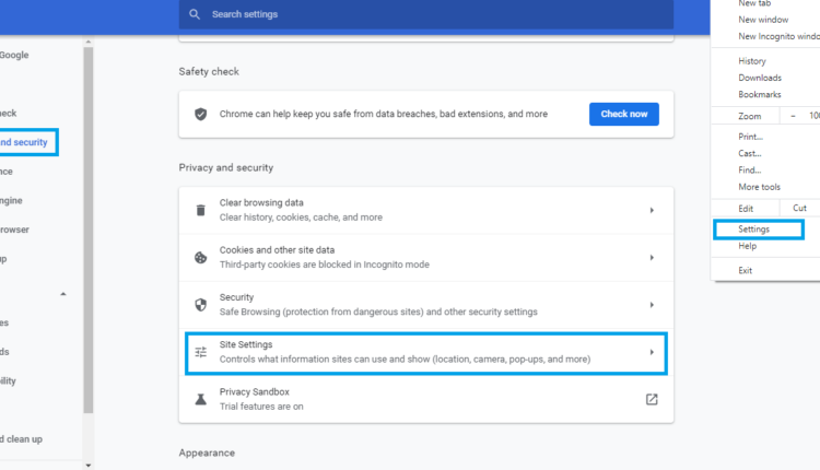Popup Blocker Chrome Settings