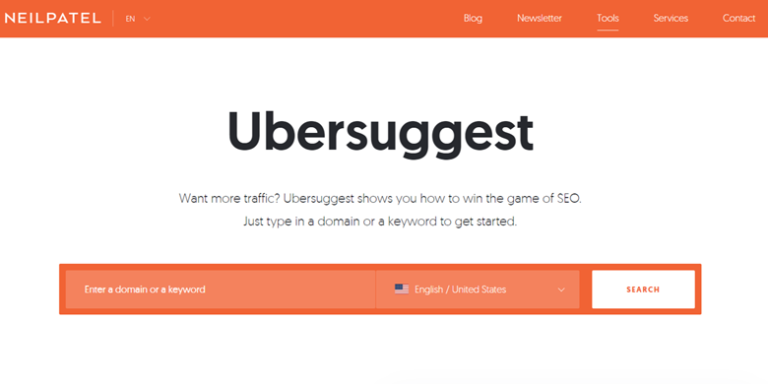 Ubersuggest an essential keyword research tool