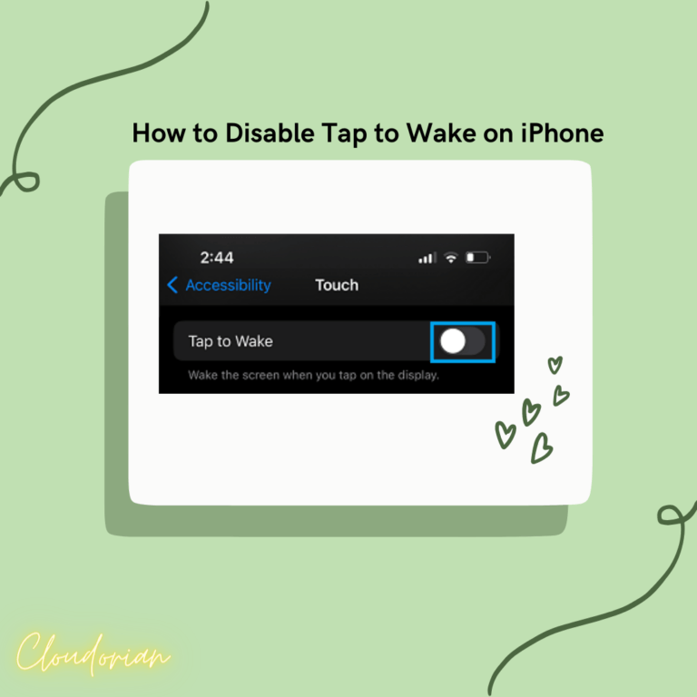 How to Disable Tap to Wake on iPhone