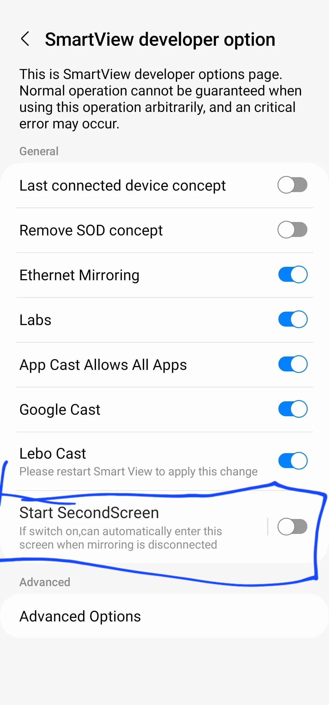 Second Screen Overview Smart View