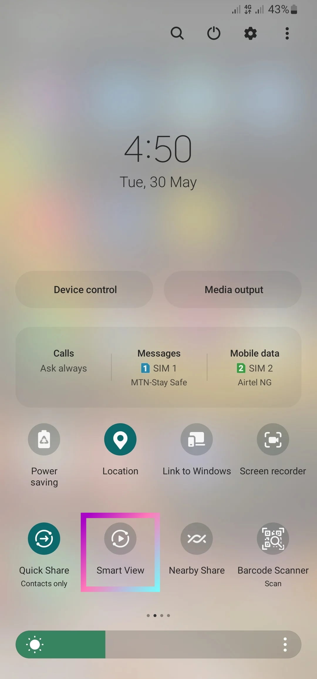 Qick Settings Smart View