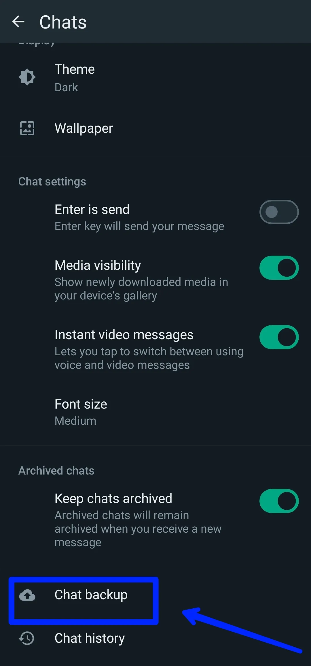 WhatsApp Chat Backups