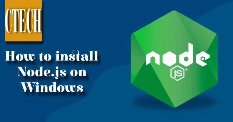 How to install Node.js on Windows