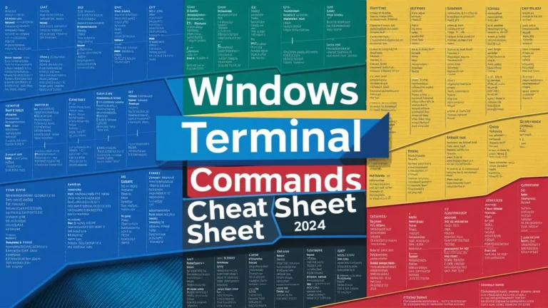 Windows Terminal Commands Cheat Sheet