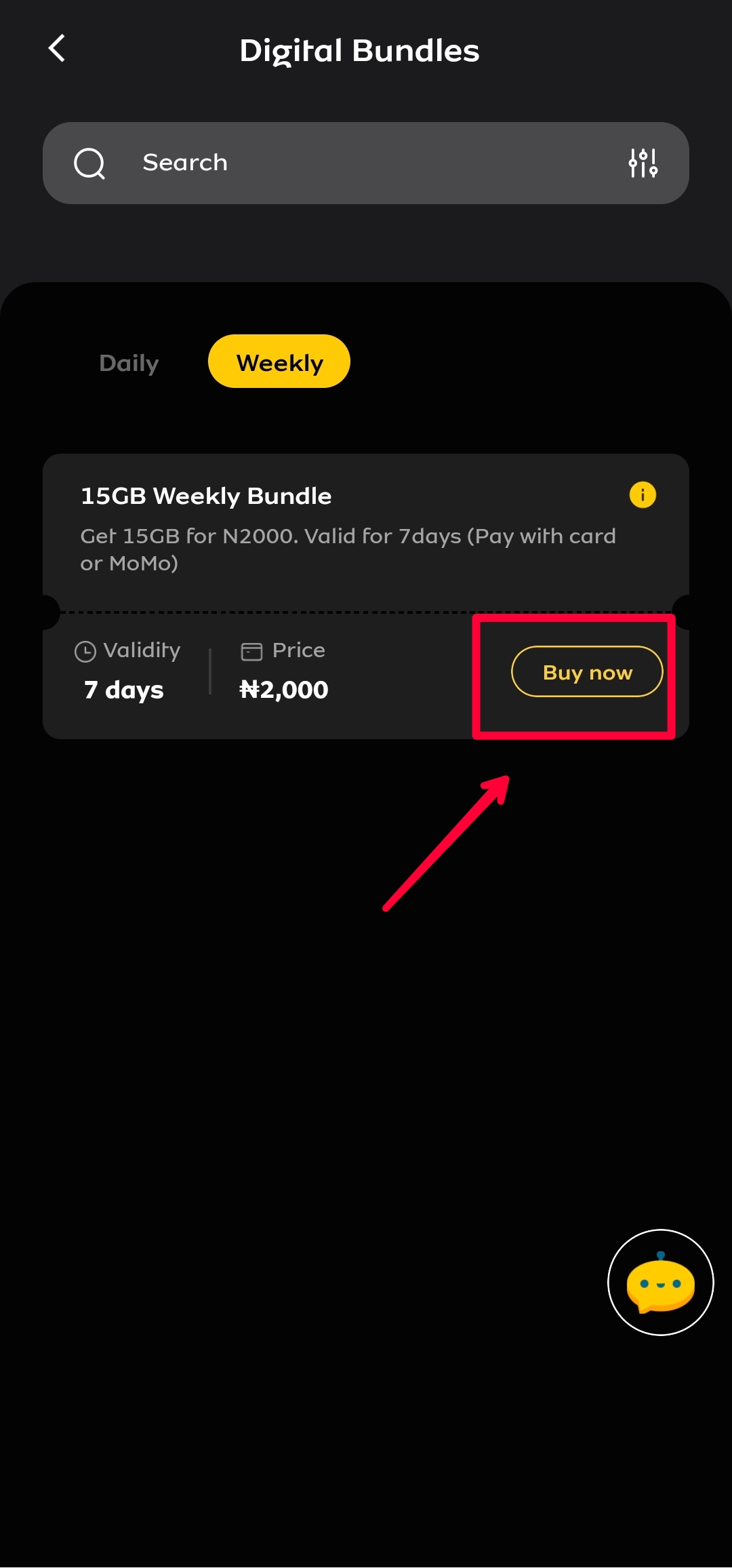 MTN Nigeria Buy 15GB