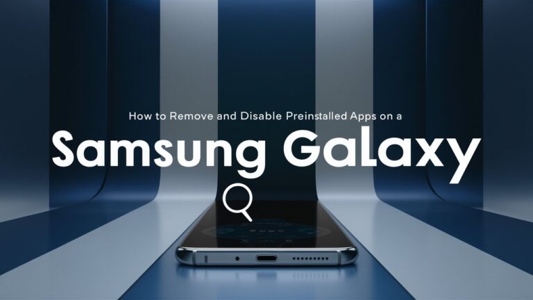 How to Remove and Disable Preinstalled Apps on a Samsung Galaxy
