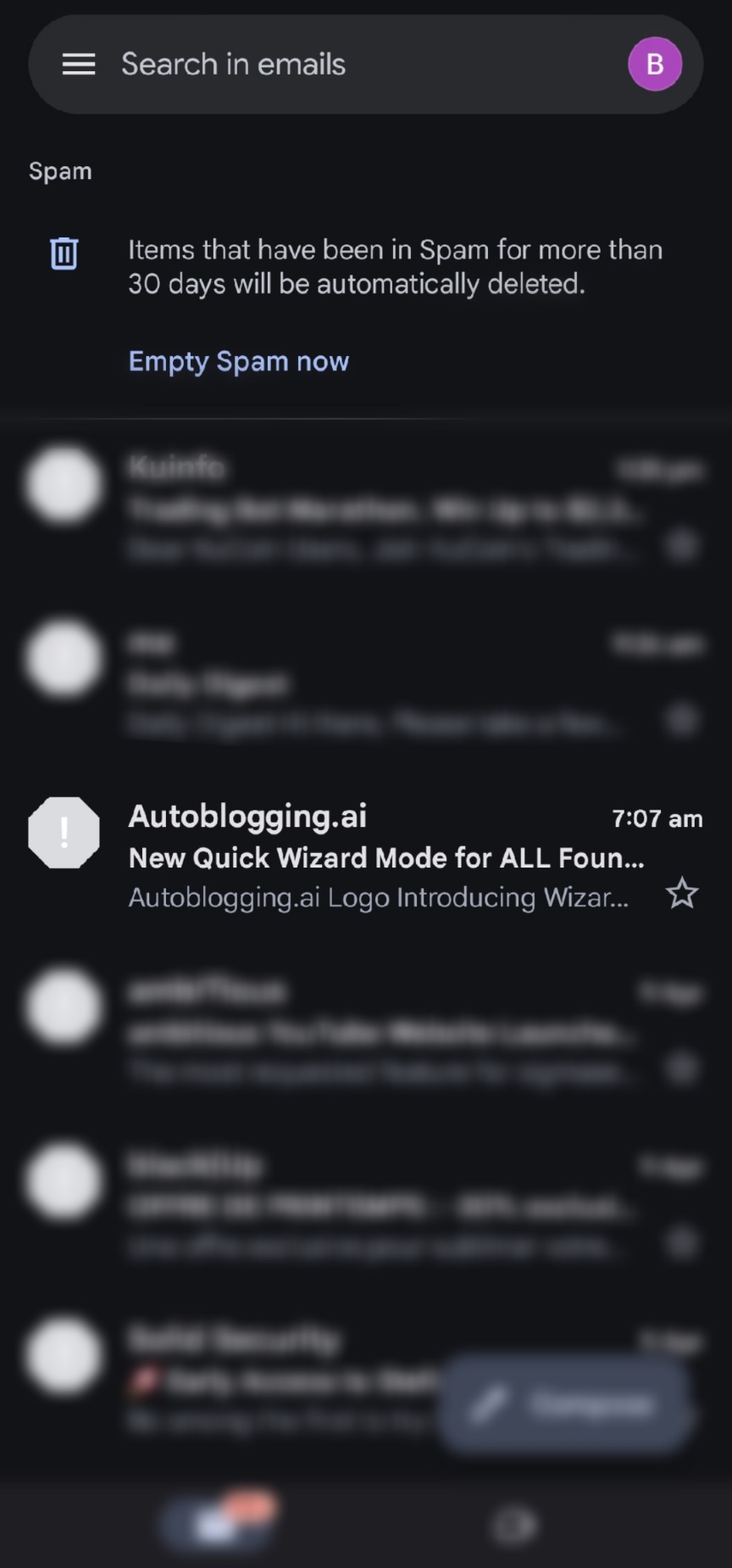 Gmail Spam Mail