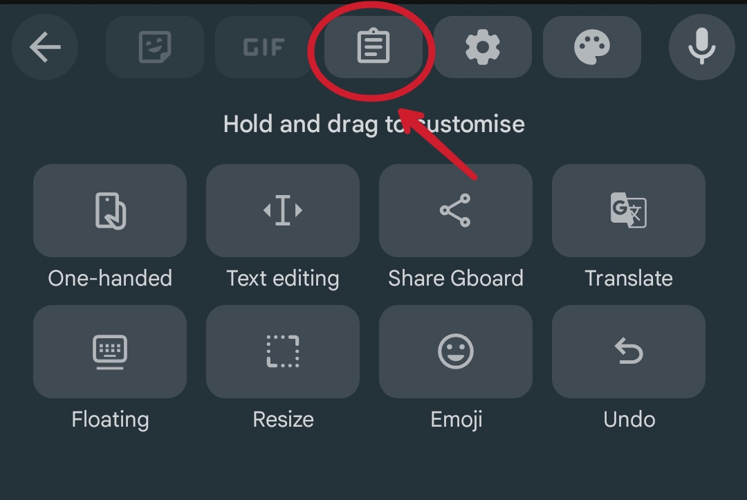 GBoard Clipboard icon