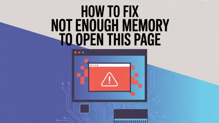 How to Fix Not Enough Memory to Open This Page