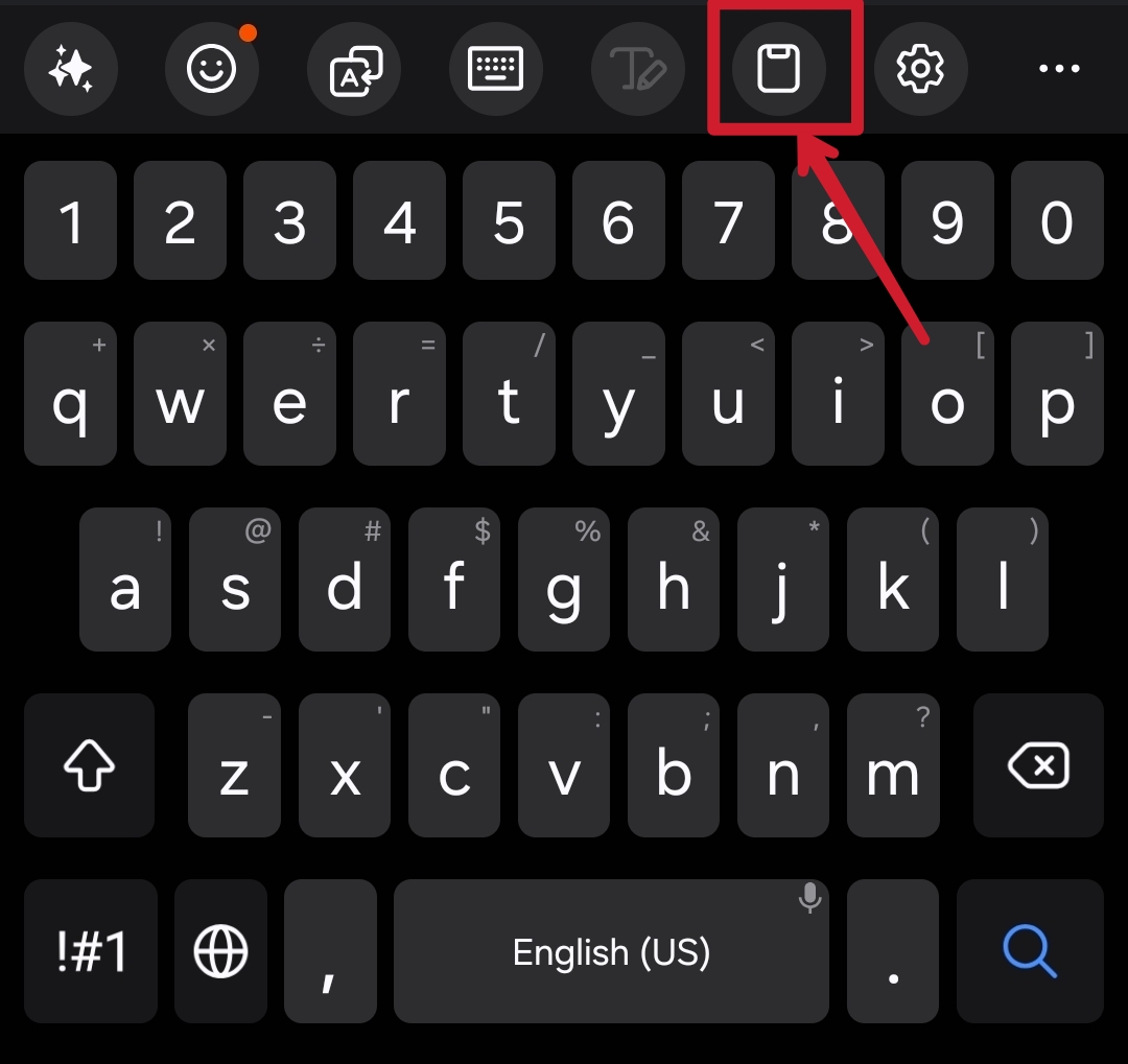 Samsung Keyboard Clipboard icon