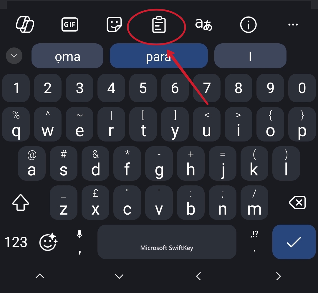 SwiftKey Clipboard Icon