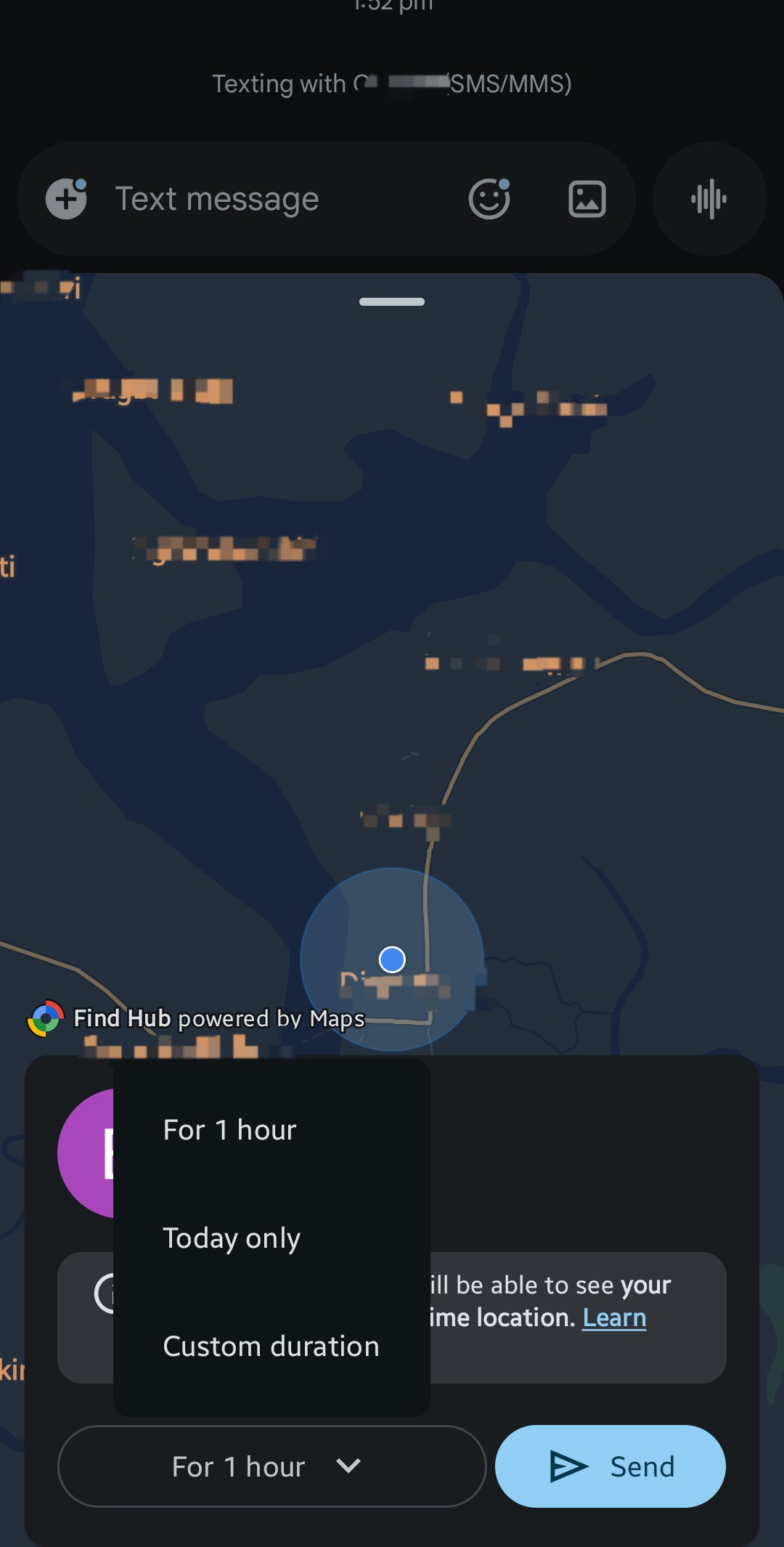 Google Messages Live Location Sharing