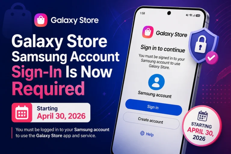 Galaxy Store Samsung account sign in required