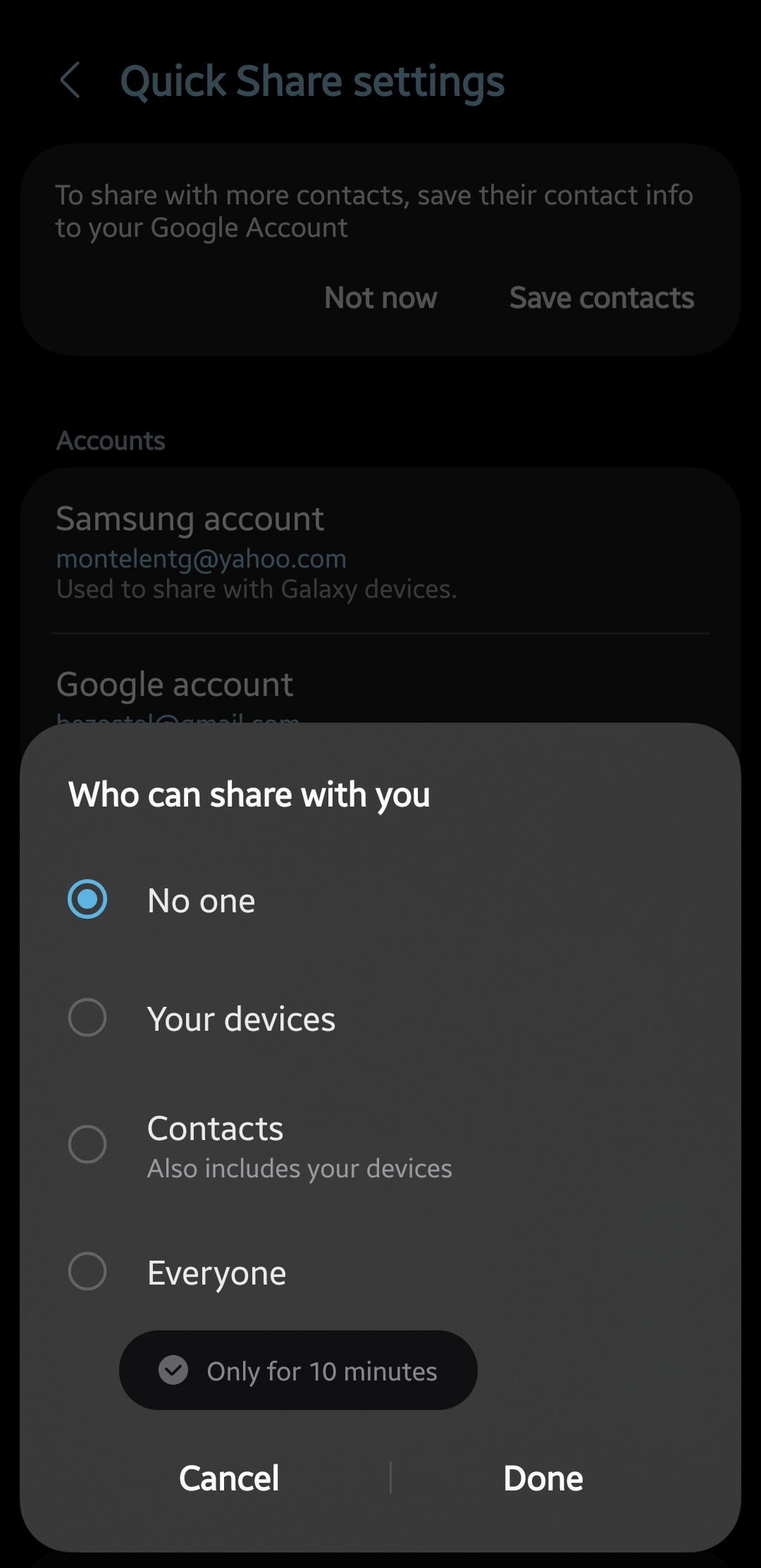how to use Quick Share on Android
