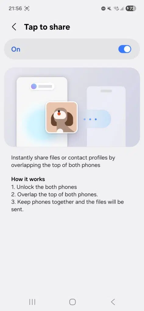 One UI 9 Tap to Share