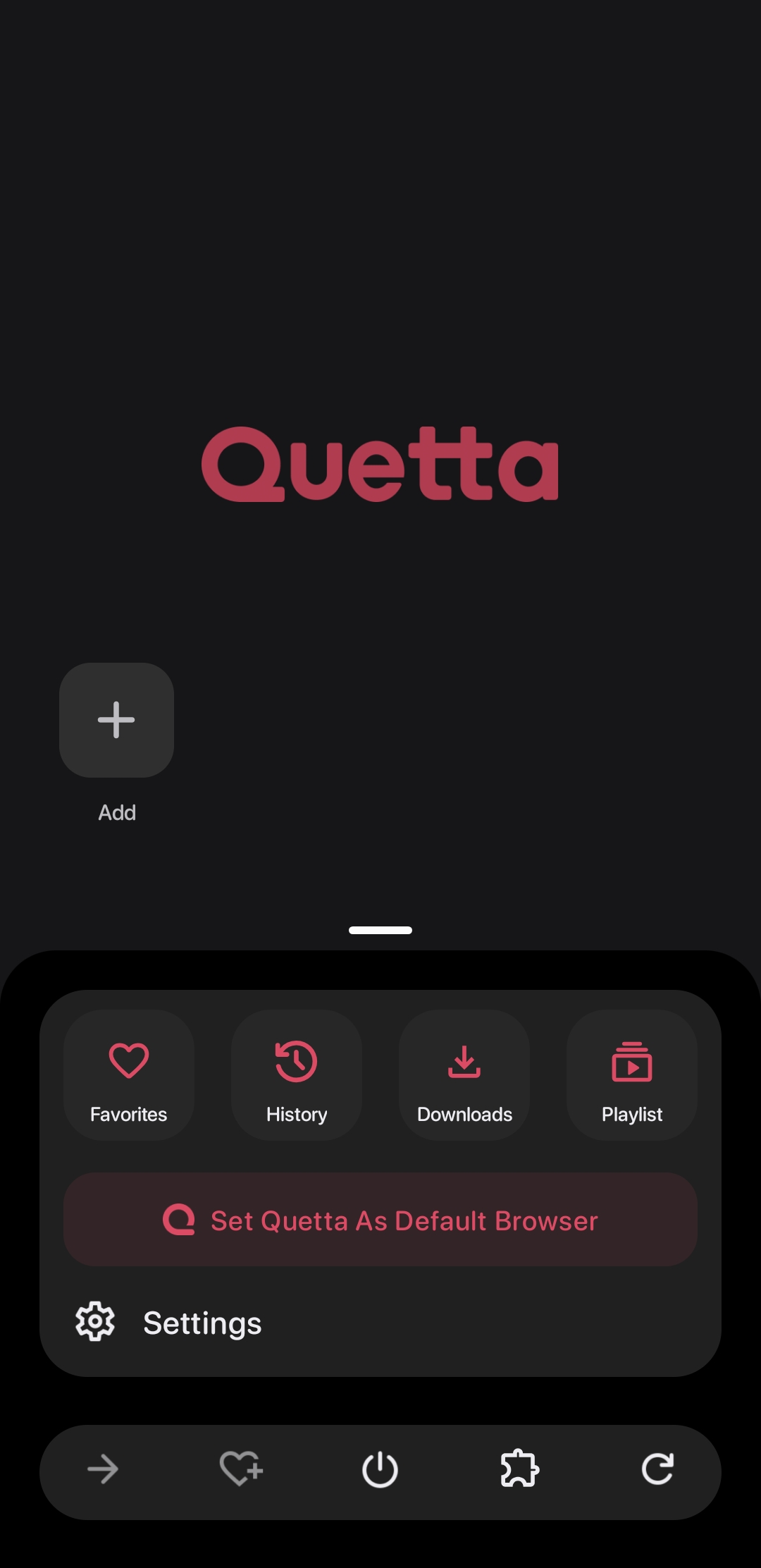 Quetta Browser | Chrome extensions on Android