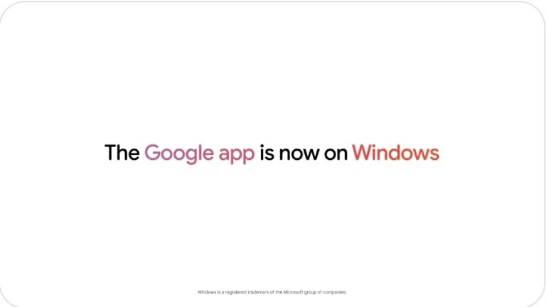 Google app for desktop Windows