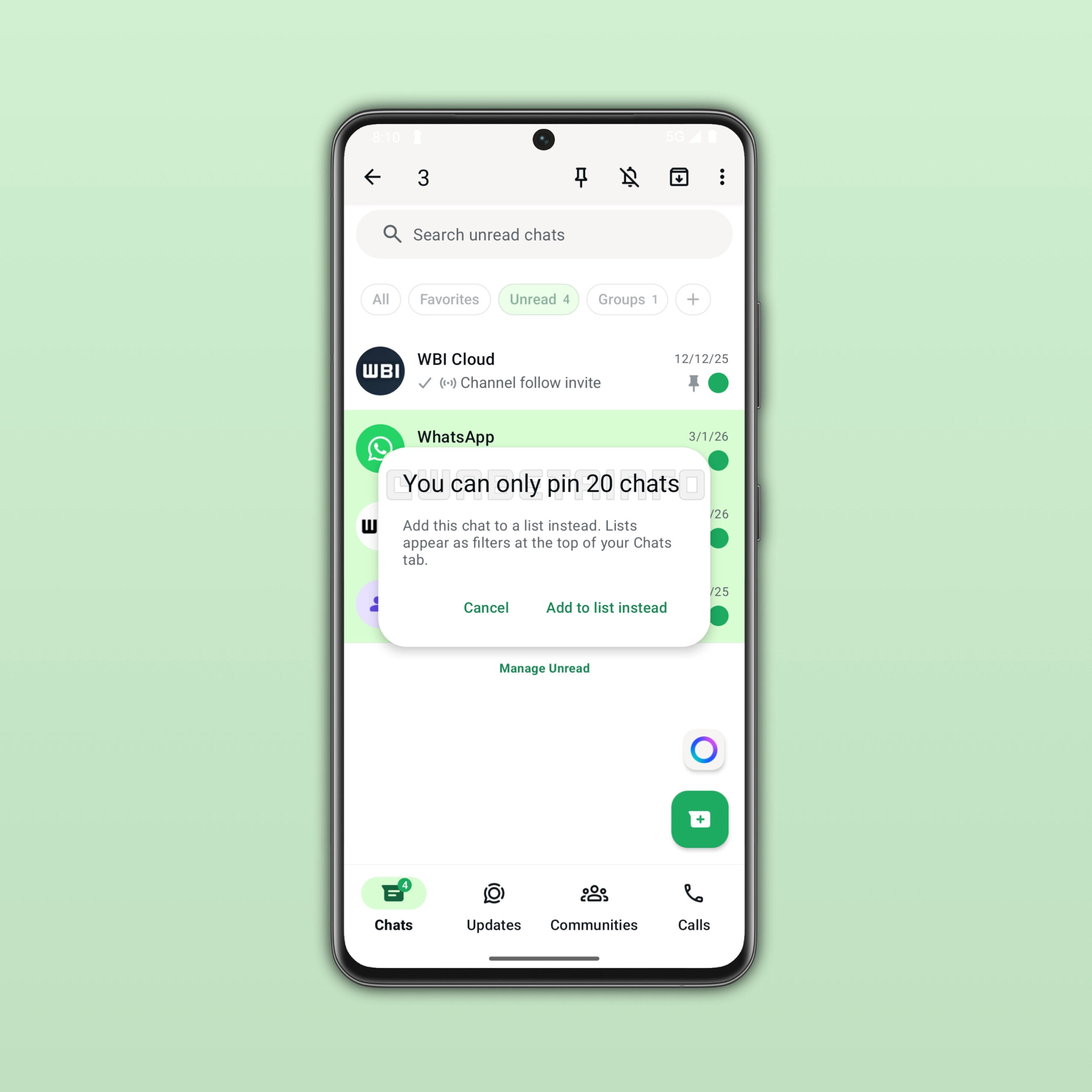 WhatsApp Plus pinning WhatsApp Plus pinning