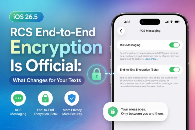 iOS 26.5 RCS end to end encryption