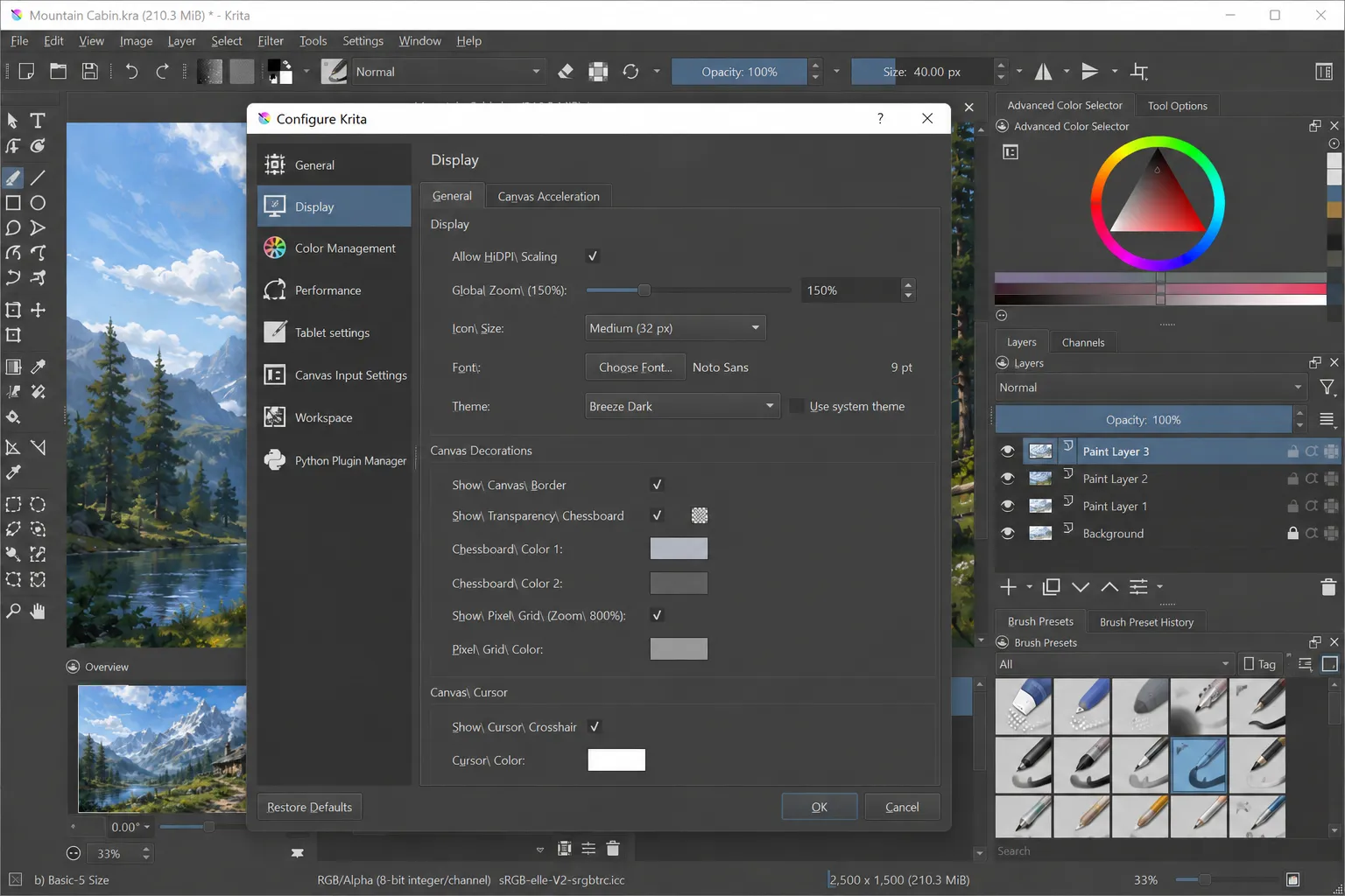 Krita Configure Krita display settings for GPU acceleration Krita Configure Krita display settings for GPU acceleration