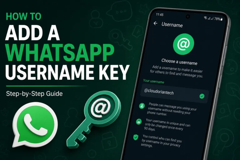 how to add a whatsapp username key