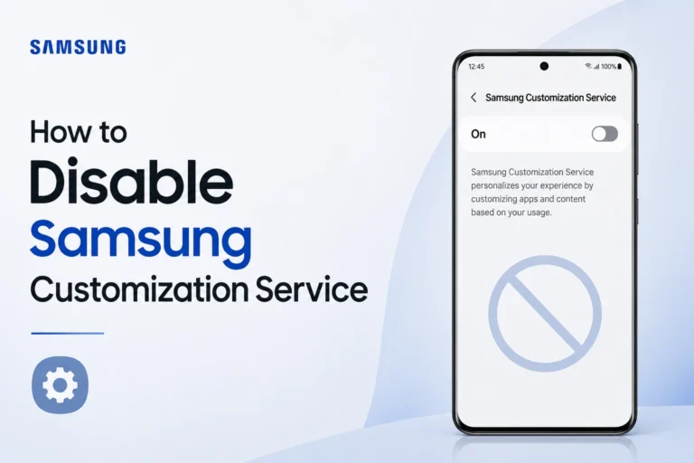 how to disable samsung customization service