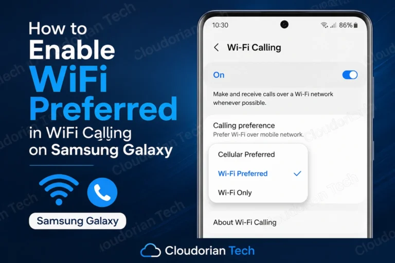 how to enable wifi preferred in wifi calling on samsung galaxy