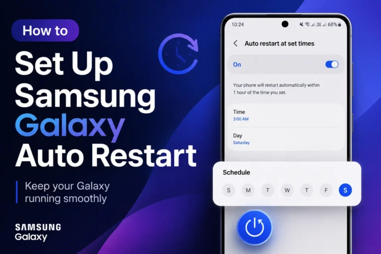 how to set up samsung galaxy auto restart