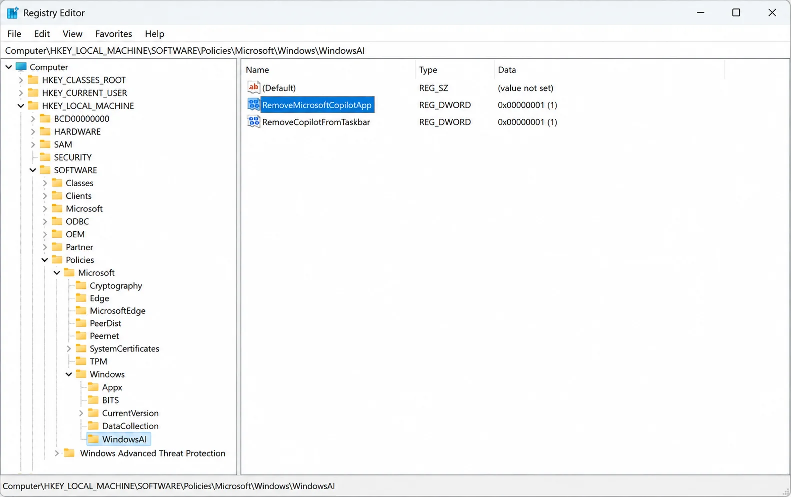 removemicrosoftcopilotapp registry value in windows 11 home removemicrosoftcopilotapp registry value in windows 11 home